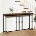 thumbnail image 2 of Gymax Industrial Console Table 55'' Narrow Table w/ H-Shaped Base & Spacious Tabletop, 2 of 10