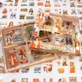 thumbnail image 2 of 100 Hojas de Pegatinas OtoñAles para Scrapbooking, 100 Hojas de Pegatinas Transparentes de PET con Paisajes para Diario., 2 of 5