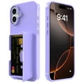 thumbnail image 2 of Dteck Case for iPhone 16 Plus Shockproof  Wallet Case with Card Holder (3-4 Cards) & Hidden Mirror, Military Grade Drop Protection, Rugged Protective Flip Cover for iPhone 16 Plus,Purple, 2 of 7
