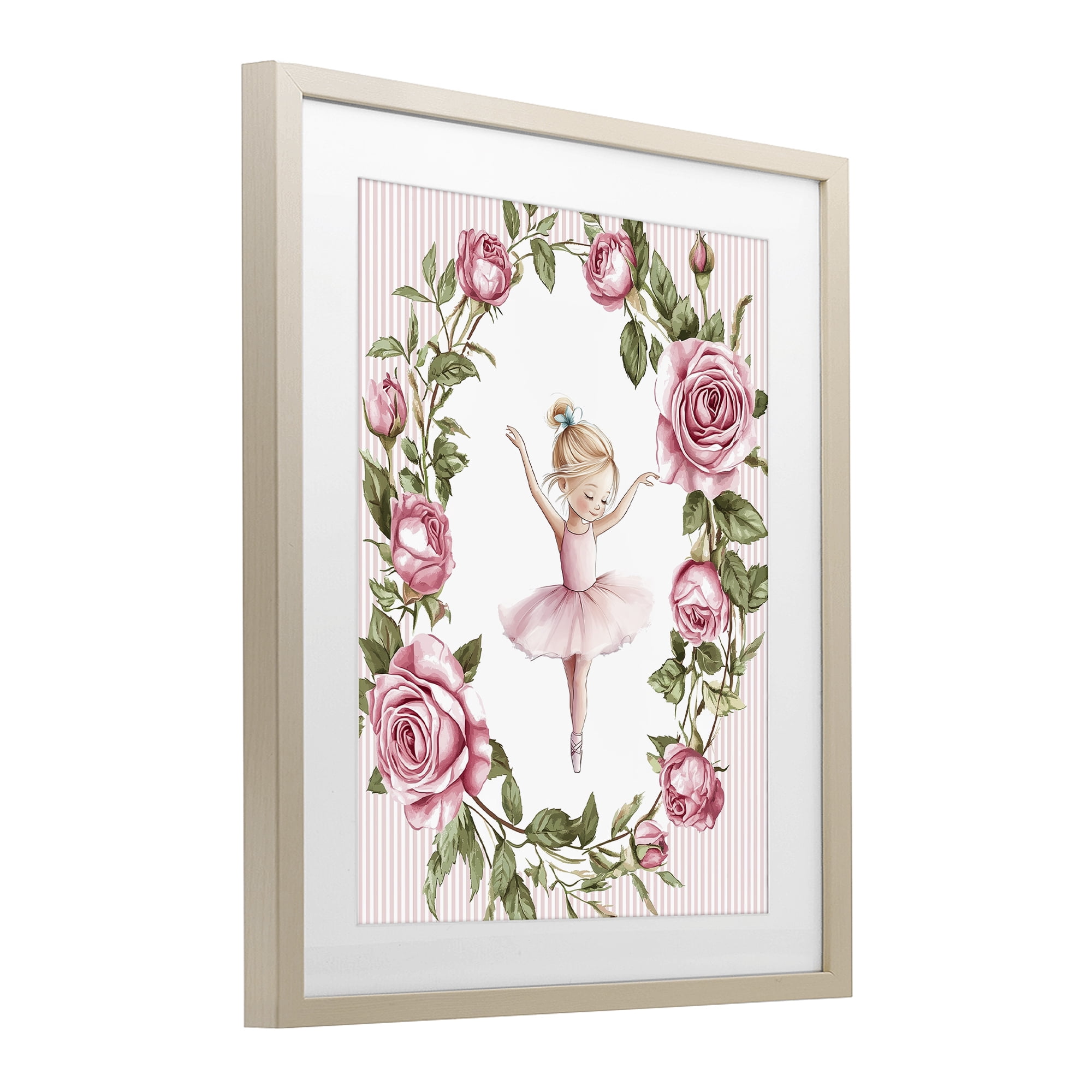 Stupell Industries Little Rose Dance Birch Framed Print Under Glass, design by Christine Simpson Art