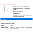 thumbnail image 2 of Trunk Lid Lift Support Kit 2 Piece - Compatible with 2001 - 2006 LS430 2002 2003 2004 2005, 2 of 2