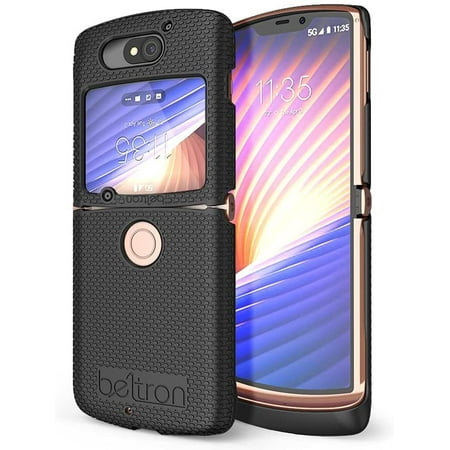 BELTRON Case for Motorola RAZR 5G Flip AT&T/T-Mobile, Snap-On Protective Hard Shell Cover for RAZR 5G Flip Phone 2020 XT2071 Black