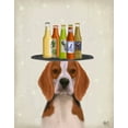 thumbnail image 2 of Fab Funky 15x18 Black Ornate Wood Framed with Double Matting Museum Art Print Titled - Beagle Beer Lover, 2 of 4