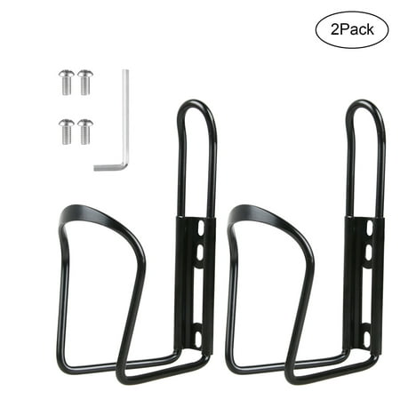 Bike Water Bottle Holder Lightweight Aluminum Alloy Bicycle Water Bottle Cages Brackets for MTB Road 2 Pack Come with 4 Standard Size Screws