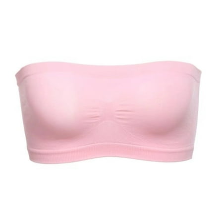 Odeerbi Tube Tops for Women Strapless Bras Fashion 2025 Casual Solid Color Hollow Out Breathable Bra Underwear Beige