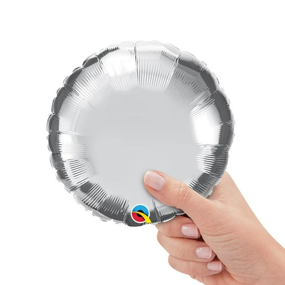 9 inch Circle - Silver (Air-Fill Only) Foil Mylar Balloon - Party Supplies Decorations