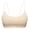 Beige, variant on Womens Clear Strap Backless Bralette, Wireless Smooth Seamless Invisible Bra, Adjustable Transparent Shoulder & Back Straps Beige M(M)