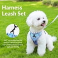 thumbnail image 6 of Exclusivo Mezcla Pet Harness and Leash Set, Adjustable Reflective Walking Dog Harness for Small Dogs, No Pull Soft Mesh Puppy Harness, Blue, L, 6 of 7