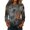 Black #109, variant on Womens Shirts Halloween Funny 3/4 Sleeve Pullover Spooky Bat Printed T Shirts Horror Round Neck Tops Holiday Three Quarter Length Blouses, L
