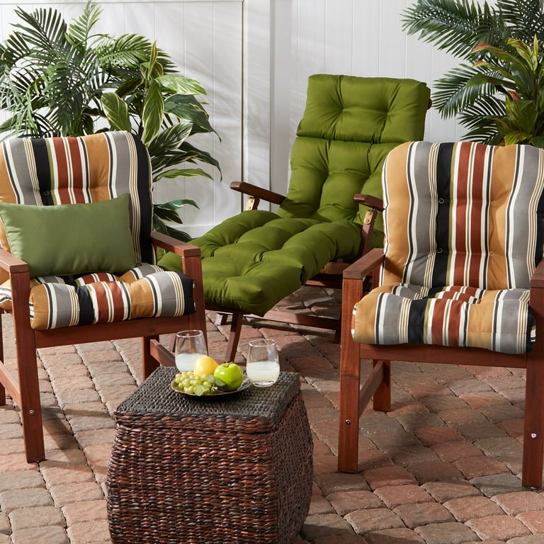 Free Shipping Carbon 42 x 21 in. Outdoor Tufted Chair Cushion set of 2 by Greendale Home Fashions Walmart