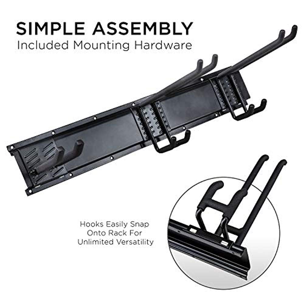 RaxGo Multifunctional Wall-Mounted Garage Tool Storage Rack, 8-Piece Organizer