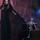 thumbnail image 5 of Disfraz de bruja de Halloween para mujer, vestido de fantasma oscuro, vestido de hechicera, accesorio de juego de roles para cosplay, actuación de mascarada, talla S (negro), 5 of 6