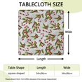 thumbnail image 2 of White Christmas Candy Cane Pattern Square Fitted Tablecloth with Elastic Edge,Square Table Cover,Washable Elastic Table Cover for Home Kitchen Party Decor 34"x34", 2 of 6
