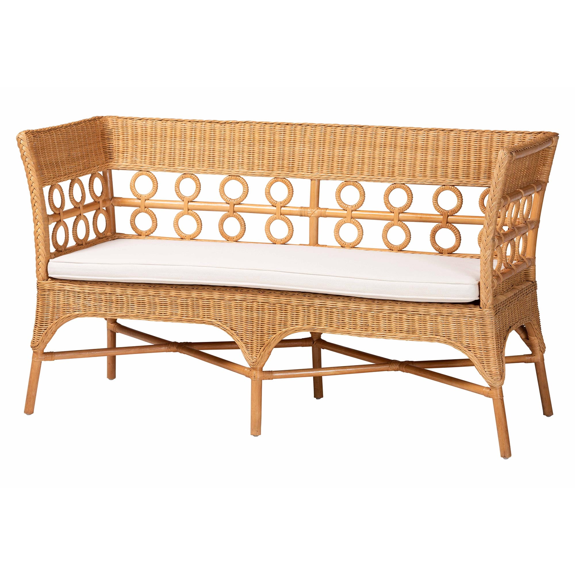 bali & pari Matilde Boho Dining Nook Set, 3-Piece, Light Honey