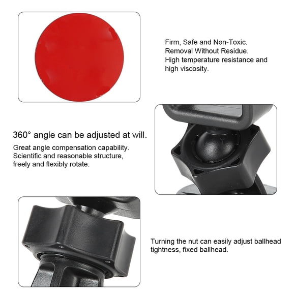 Soportes De 2 Piezas Soporte Para Automóvil Con Cabeza Esférica Ajustada De 16 Mm Y Resistencia A Altas Temperaturas, Estructura Científica Y Razonable Universal Para Grabadora