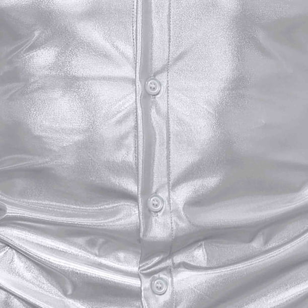 Camisa Informal Para Hombre Coevals Club - Cuadros Gris Negro, Manga Corta, Botones Presión, Talla XXXL