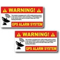 thumbnail image 3 of (7 Pack) Combination Pack of 24 Hour Monitoring - This Vehicle Protected by GPS Tracking Warning Signs - Decal Self Adhesive Sticker Vinyl Decal — UV Resistent, 3 of 4