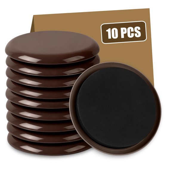 Deslizadores para muebles Ninsula 10 piezas 9 cm, color marrón, alta resistencia