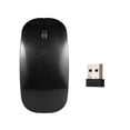 thumbnail image 1 of 2.4G Wireless Mouse Portable Ultra-thin Mute Mouse 4 Keys Wireless Optical Mouse 1600DPI for Desktop Computer Laptop Black, 1 of 7