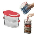 thumbnail image 2 of Multi-layer Sealed Spice Organizer,Stackable Spice Storage Box,Clear Airtight Seasoning Box with Lid & Handle,Camping Spices Containers Tower for Seasoning,Cereal,Coffee Beans (Morden Red,2 layers), 2 of 7
