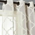 thumbnail image 4 of Lush Decor Avon Trellis Grommet Sheer Window Panels - Beige - 95 x 38, 4 of 7