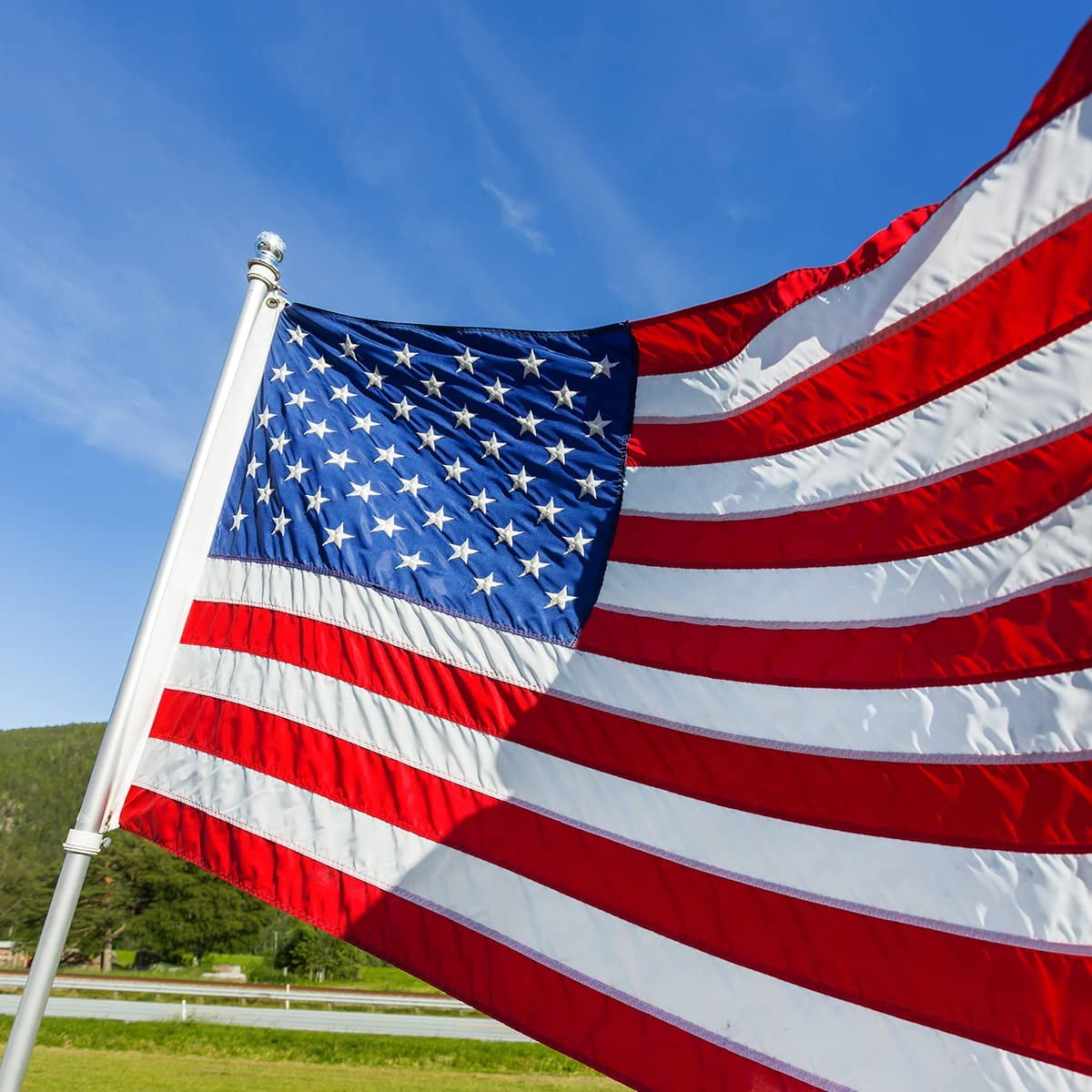 American Flag,3x5 ft 250D American Flag Outdoor The Strongest, Longest Lasting, 3x5 ft 250D. Embroidered Stars Sewn Stripes Brass Grommets 3x5 Foot