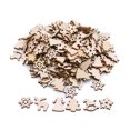 thumbnail image 2 of 100 piezas/bolsa de adornos navideños de madera natural, colgantes en forma de mini copos de nieve, confeti para árbol de Navidad, decoración para mesa, regalo de Año Nuevo para el hogar, 2 of 4