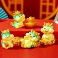 thumbnail image 3 of Cartoon Dragon Miniature Statue Adorable Appearance Funny Posture Rich Color Mini Dragon Figurine Landscape Ornament, 3 of 7