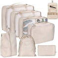 thumbnail image 1 of 8 Set Travel Packing Cubes, Ximito Luggage Organizers with Shoe Bag Compression Travel Luggage Bag, Multi-Functional Clothing Sorting Packages,Travel Packing Pouches, 1 of 8