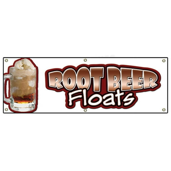 72" ROOT BEER FLOATS BANNER SIGN rootbeer float mug signs