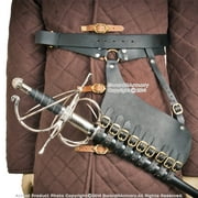 Genuine Leather Rapier Sword Belt Hanger Frog AllinOne Medieval Renaissance LARP