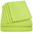 thumbnail image 4 of Premium Home Collection Microfiber Soft Cooling Bed Sheet Set - 6 Piece, Queen, Mint, 4 of 7