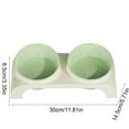 thumbnail image 4 of FEOLGEHLY Elevated Cat Bowl, Double Dog Feeding Bowls, Raised Cat Food and Water Bowl Set for Indoor Cats, Pet Food Bowls for Small Medium Cats Dogs and Puppies, Dishwasher Safe, Green, 4 of 7