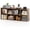 Rustic Brown, variant on 8-Cube Bookcase, Large Floor Standing Horizontal Bookshelf with 8 Open Shelves & 2 Anti-Tipping Kits, Home Office Wooden Storage Book Shelf for Living Room, Study (Black, 8-Cube)