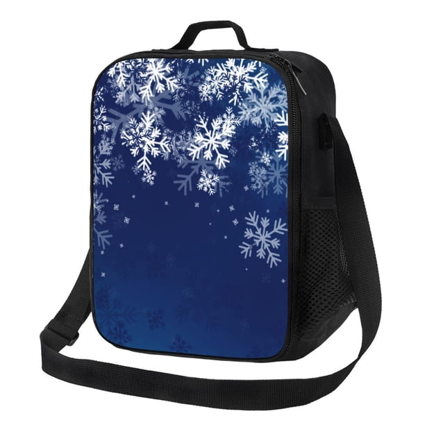 Disketp Christmas Blue Bolsa Térmica Estampada para Almuerzo, Lonchera para Hombres y Mujeres Adultos