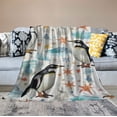 thumbnail image 2 of WERPE  Penguins Blanket Gift for Girls Boys, Jellyfish Throw Blanket Gift for Kids Super Cozy Lightweight Flannel Fish Throws Blankets for Bed Sofa Couch   White, 2 of 6