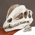 thumbnail image 4 of Dmlowu Animal Skeletons Halloween Decorations, 5x7" Plastic Halloween Skeleton for Home Decor, Spooky Dinosaur Skull Skeleton for Halloween Decorations Outdoor & Infoor, White, 4 of 7