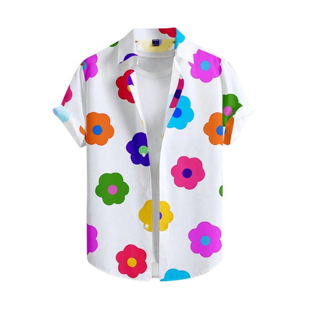 Camisas de Lino para Hombres, Manga Corta Camisa de Boliche Vintage con Cuello Cubano, Botón de Verano de Playa Casual