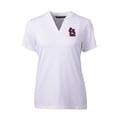 thumbnail image 2 of Women's Cutter & Buck White St. Louis Cardinals DryTec Forge Stretch V-Neck Blade Top, 2 of 3