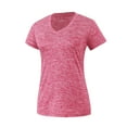 thumbnail image 4 of Deals Of The Day Clearance Women Summer Casual Shirts Women V Neck Short Sleeve Moisture Wicking Athletic Shirts Sport Activewear Top, 4 of 9