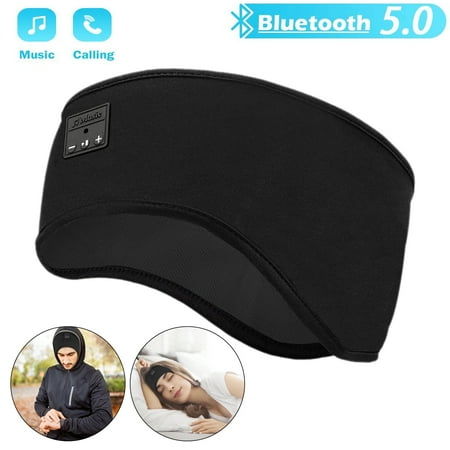 EEEKit Sleep Headphones, Upgrage Soft Bluetooth 5.0 Sleeping Wireless Music Sport Headbands Headset with with Built -in Speakers for Workout, Running, Yoga, Air Travel