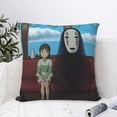 thumbnail image 6 of Spirited Away Throw Pillow Cover Decoration Pillow Case Cushion Home Decor for Home Sofa Couch 22"x22", 6 of 7