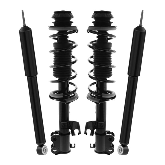 AutoShack Set of 4 Front Complete Struts Coil Spring and Rear Shock Absorbers Replacement for 2012-2019 Nissan Versa 2014-2019 Versa Note 1.6L FWD SUS030400774