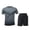 Gray, variant on Mens Short Sets 2 Piece Outfits Big and Tall Short Sleeve T Shirt Shorts Summer Tracksuits Running Gym Clothing Set