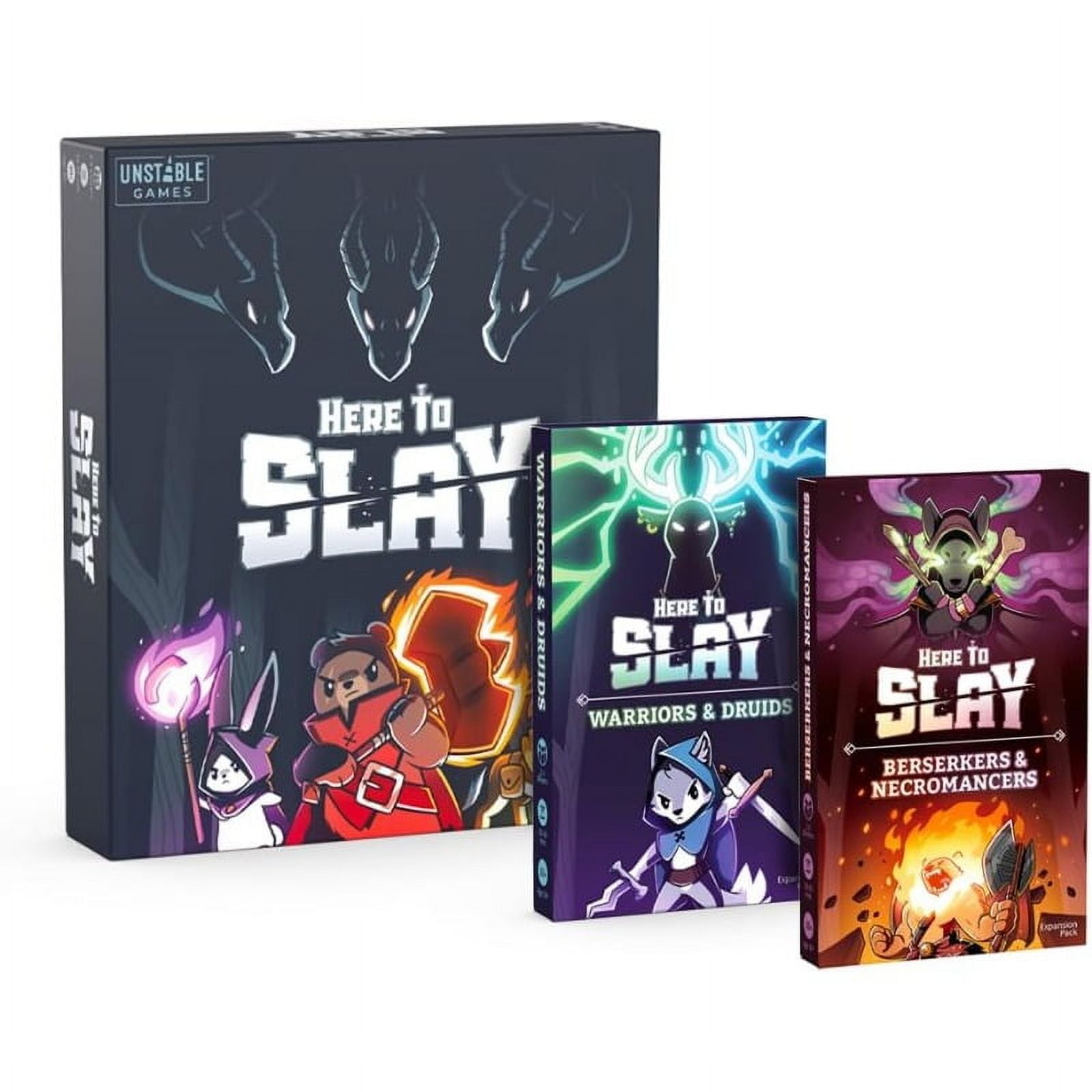 Here is the English version of Here to Slay, where basic battles and extended family gatherings are added, as well as card and board games