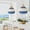Navy+White, variant on Arturesthome Boho Julia Woven Pendant Light Handmade Rattan Blue Lampshade
