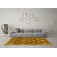 thumbnail image 3 of Ahgly Company Indoor Square Persian Yellow Traditional Area Rugs, 7' Square, 3 of 4