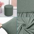 thumbnail image 4 of Qiopertar Stretch Round Stool Cover, Soft Waterproof Ottoman Slipcover with Elastic Edge, Machine Washable Protector for Vanity Bedroom Living Room, 4 of 6