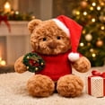 thumbnail image 3 of 10'' Christmas Teddy Bear Plush Toy, Cute Stuffed Animal Doll, 3 of 4