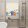 thumbnail image 4 of Wall Art Prints, Thanksgiving Pumpkin Framed Canvas Prints for Bedroom Living Room Bathroom Office, Fall Blue White Orange Plants Gallery Wrap Wall Art Poster for Gifts Home Decor 12"x12", 4 of 9